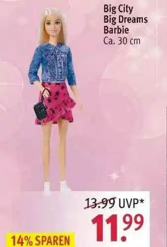 Rossmann Big City Big Dreams Barbie Angebot