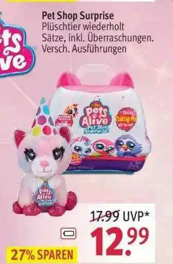 Rossmann Pets Alive Pet Shop Surprise Angebot