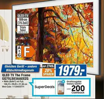 expert Octomedia Qled Tv The Frame Gq75ls03aauxzg Angebot