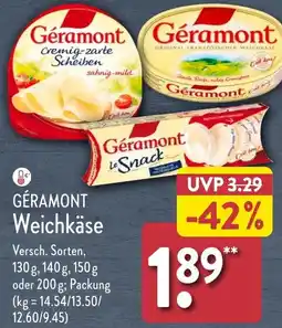 Aldi Nord GÉRAMONT Weichkäse Angebot