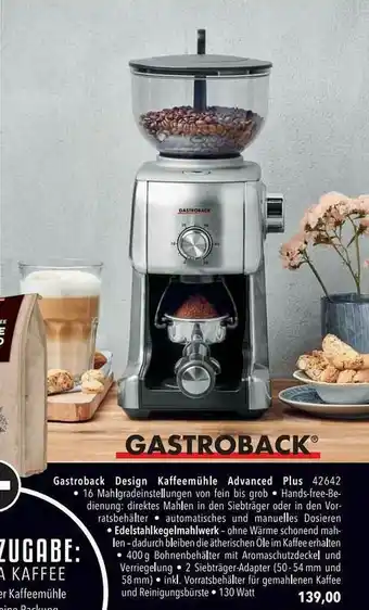 CITTI Markt Gastroback Design Kaffeemühle Advanced Plus Angebot