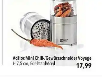 CITTI Markt Adhoc Mini Chili- Gewürzschneider Voyage Angebot