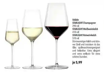 CITTI Markt Stölzle Startlight Champagner, Weißweinkelch Oder Rotweinkelch Angebot