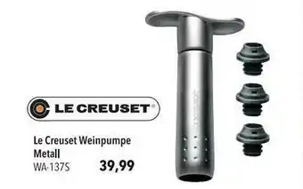 CITTI Markt Le Creuset Weinpumpe Metall Angebot