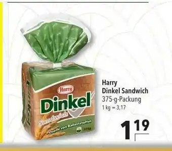 CITTI Markt Harry Dinkel Sandwich Angebot