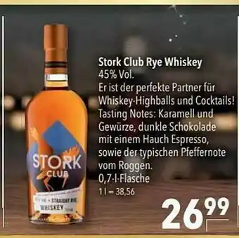 CITTI Markt Stork Club Rye Whiskey Angebot