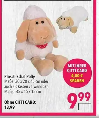 CITTI Markt Plüsch-schaf Polly Angebot