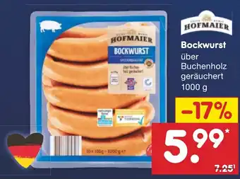 Netto Marken-Discount HOFMAIER Bockwurst Angebot