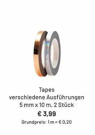 Idee Creativmarkt Tapes Angebot