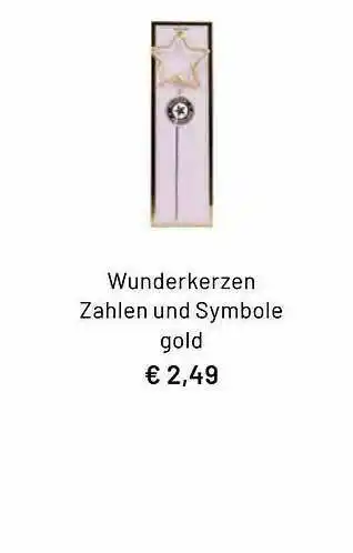 Idee Creativmarkt Wunderkerzen Zahlen Und Symbole Gold Angebot