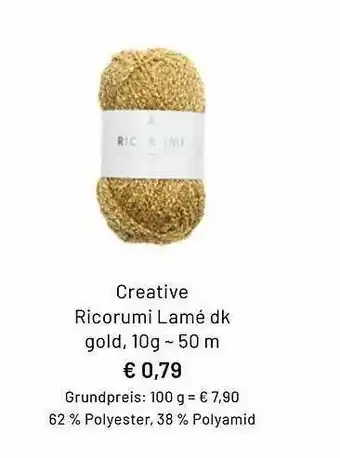 Idee Creativmarkt Creative Ricorumi Lamé Dk Gold Angebot