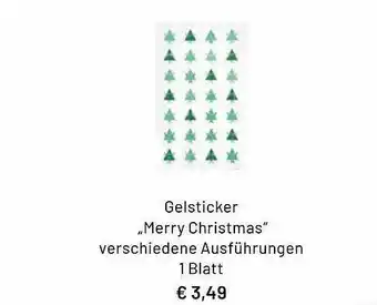 Idee Creativmarkt Gelsticker „merry Christmas“ Angebot