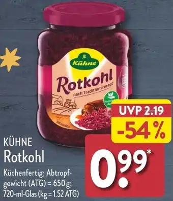 Aldi Nord KÜHNE Rotkohl Angebot