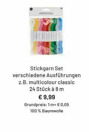 Idee Creativmarkt Stickgarn Set Angebot