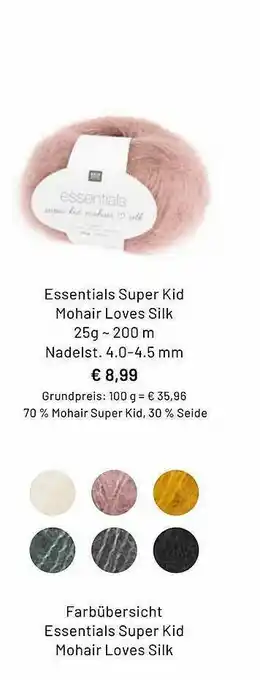 Idee Creativmarkt Essentials Super Kid Mohair Loves Silk Angebot