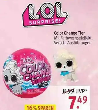 Rossmann Lol Surprise Color Change Tier Angebot