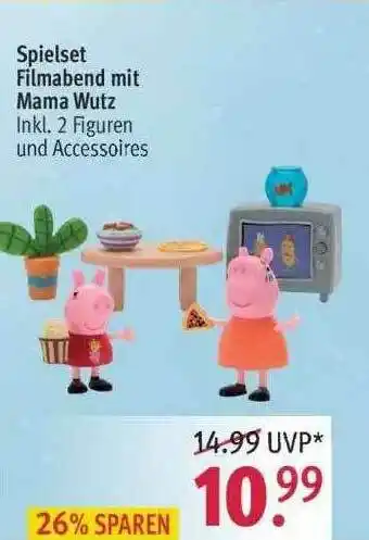 Rossmann Spielset Filmabend Mit Mama Wutz Angebot