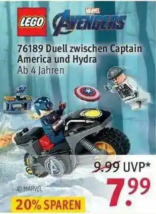 Rossmann Lego Avengers 76189 Duell Zwischen Captain America Und Hydra Angebot