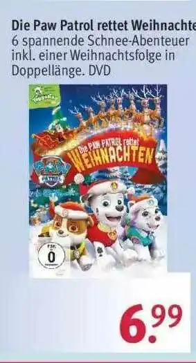 Rossmann Die Paw Patrol Rettet Weihnachten Angebot