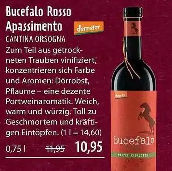 Superbiomarkt Bucefalo Rosso Apassimento Demeter Angebot