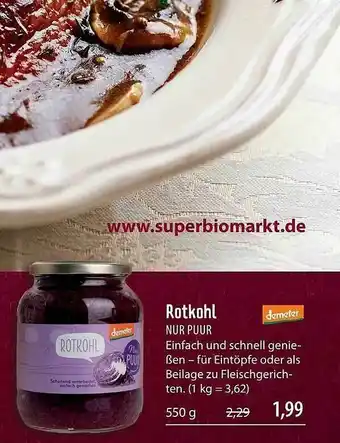 Superbiomarkt Rotkohl Demeter Angebot