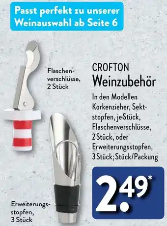 Aldi Nord CROFTON Weinzubehör Angebot