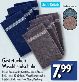 Aldi Nord Gästetücher/ Waschhandschuhe Angebot