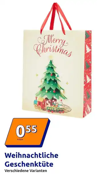 Action Weihnachtliche Geschenktüte Angebot