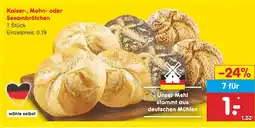 Netto Marken-Discount Kaiser-, Mohn- oder Sesambrötchen Angebot