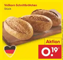 Netto Marken-Discount Vollkorn Schnittbrötchen Angebot