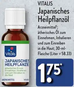 Aldi Nord VITALIS Japanisches Heilpflanzöl Angebot