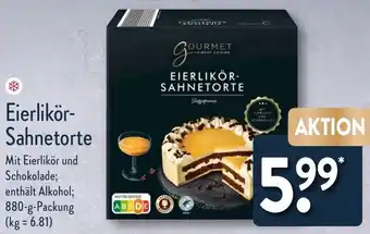 Aldi Nord GOURMET FINEST CUISINE Eierlikör Sahnetorte Angebot