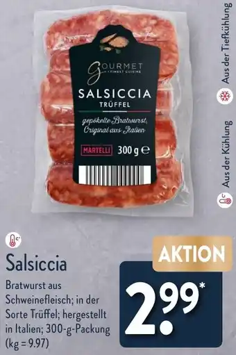 Aldi Nord GOURMET FINEST CUISINE Salsiccia Angebot