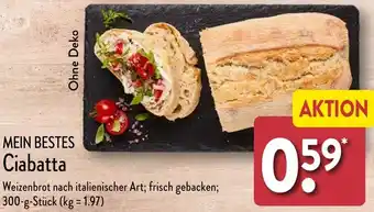 Aldi Nord MEIN BESTES Ciabatta Angebot