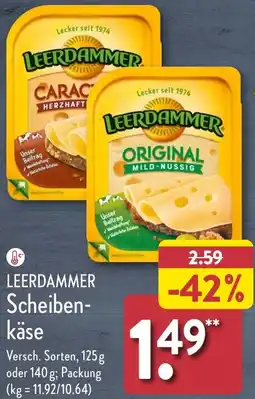 Aldi Nord LEERDAMMER Scheibenkäse Angebot