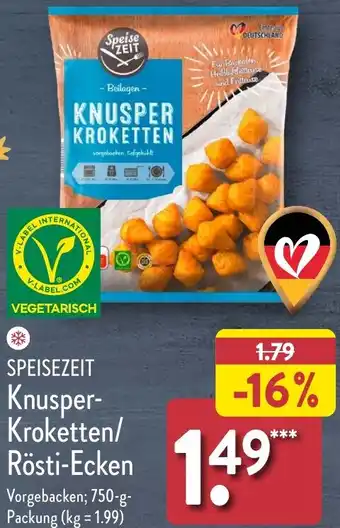 Aldi Nord SPEISEZEIT Knusper Kroketten/ Rösti-Ecken Angebot