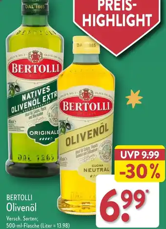 Aldi Nord BERTOLLI Olivenöl Angebot