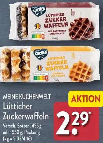 Aldi Nord MEINE KUCHENWELT Lütticher Zuckerwaffeln Angebot