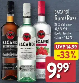 Aldi Nord BACARDÍ Rum/Razz Angebot