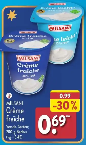 Aldi Nord MILSANI Crème fraîche Angebot