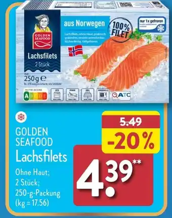Aldi Nord GOLDEN SEAFOOD Lachsfilets Angebot
