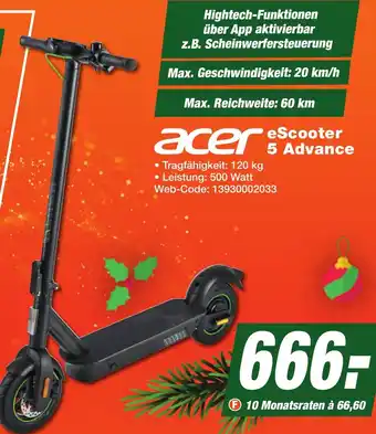 K+B Expert acer eScooter 5 Advance Angebot