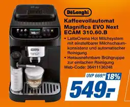 Expert Delonghi kaffeevollautomat magnifica evo next ecam 310.60.b Angebot