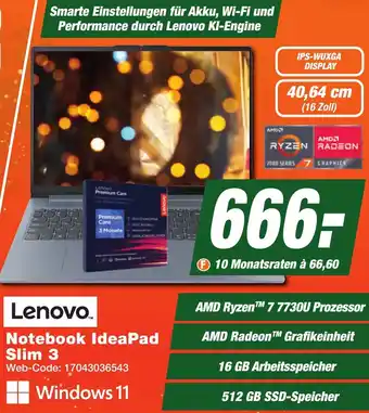 K+B Expert Lenovo Notebook IdeaPad Slim 3 Angebot
