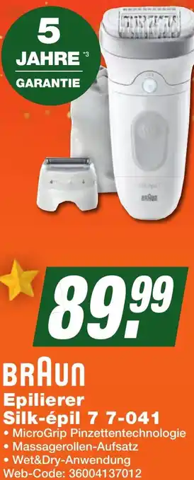 K+B Expert BRAUN Epilierer Silk-épil 7 7-041 Angebot