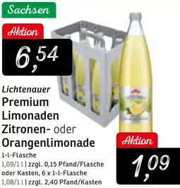 KONSUM Lichtenauer Premium Limonaden Zitronen oder Orangenlimonade Angebot