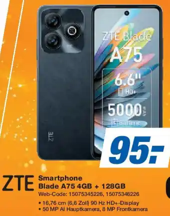 Expert ZTE Smartphone Blade A75 4GB+128GB Angebot