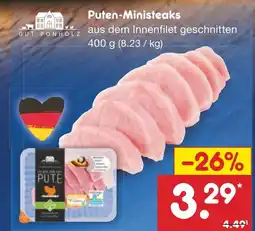 Netto Marken-Discount GUT PONHOLZ Puten-Ministeaks Angebot