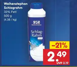 Netto Marken-Discount Weihenstephan Schlagrahm Angebot