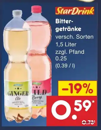 Netto Marken-Discount StarDrink Bittergetränke Angebot